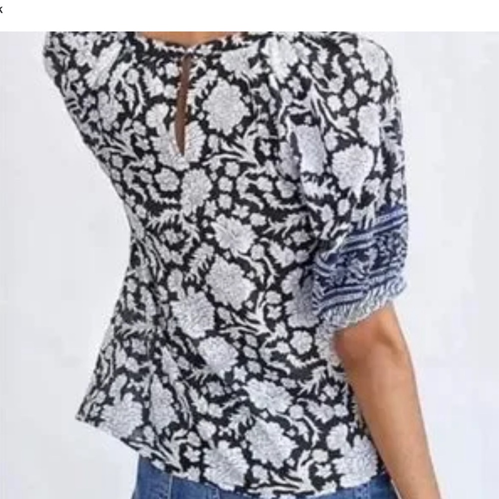 EUC❤️‍🔥SALE❤️‍🔥Anthropologie saison de La fleur blouse - Picture 2 of 11